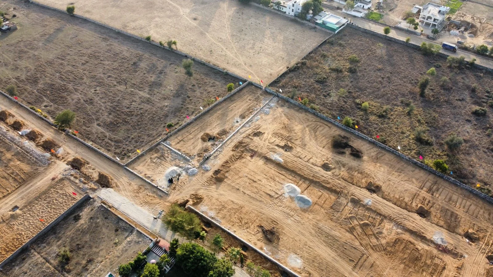 Middle Aerial View of Janardana City Jaipur